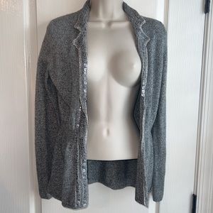 Banana Republic Sequined Gray Cardigan
